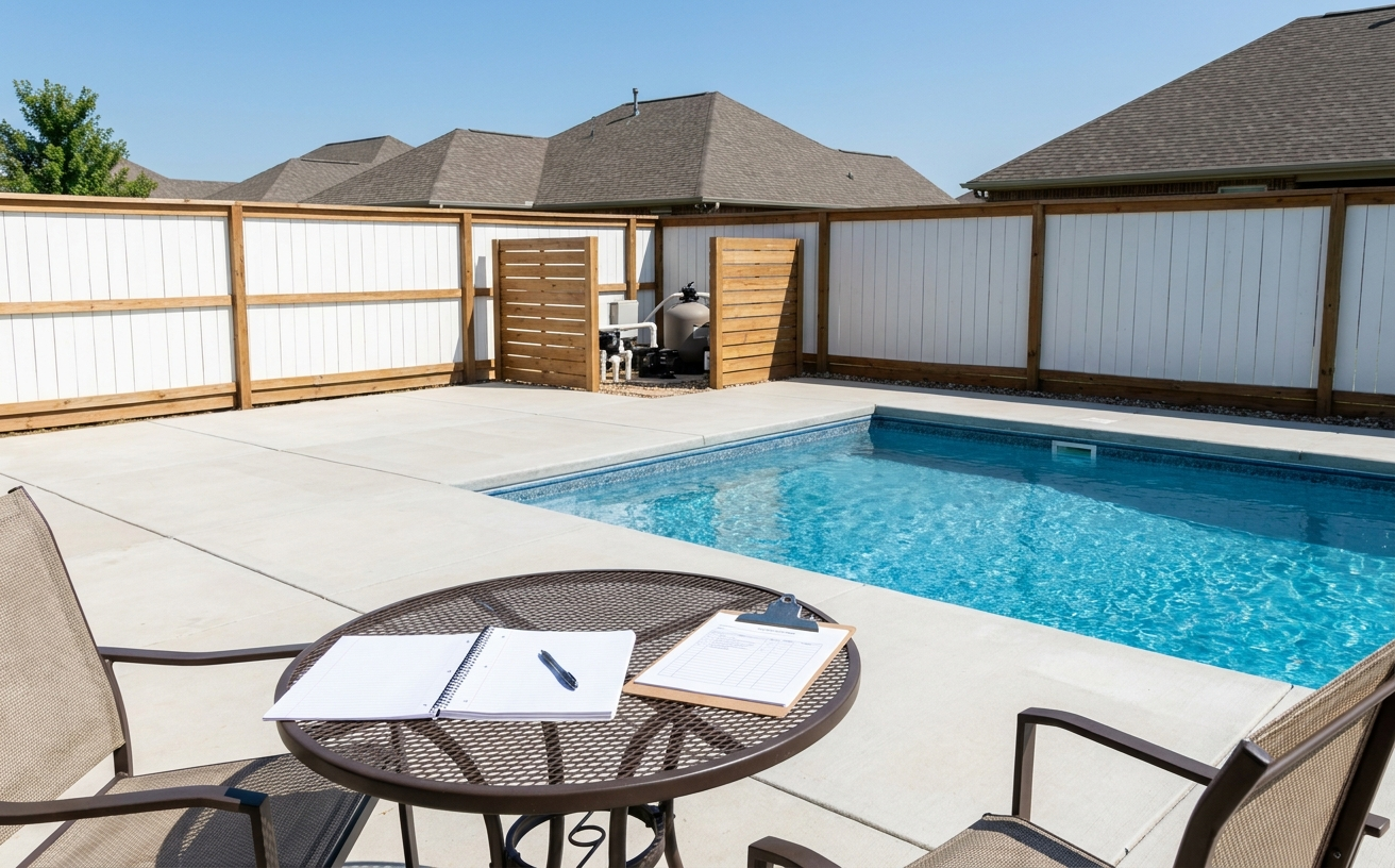 Getting the Pool Area Ready for a Home Walkthrough