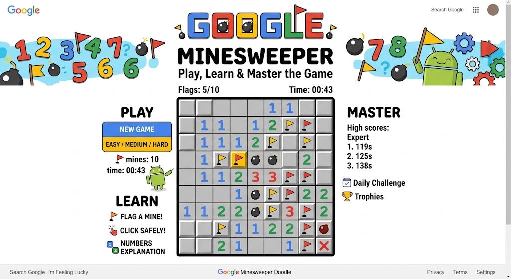 Minesweeper Google Doodle